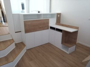 meuble sur mesure, bureau, rangement, création, mon oeil dans la déco, Virginie Durieux