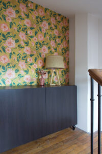 projet, maison, rénovation, décoration, intérieur, contemporain, fonctionnel, meuble sur mesure, rangement, chambre, chambre ado, optimisation espace, nogent sur marne, mon oeil dans la déco, bleu, blanc, bois, rétro